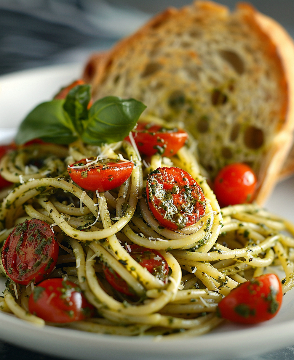 pesto pasta recept