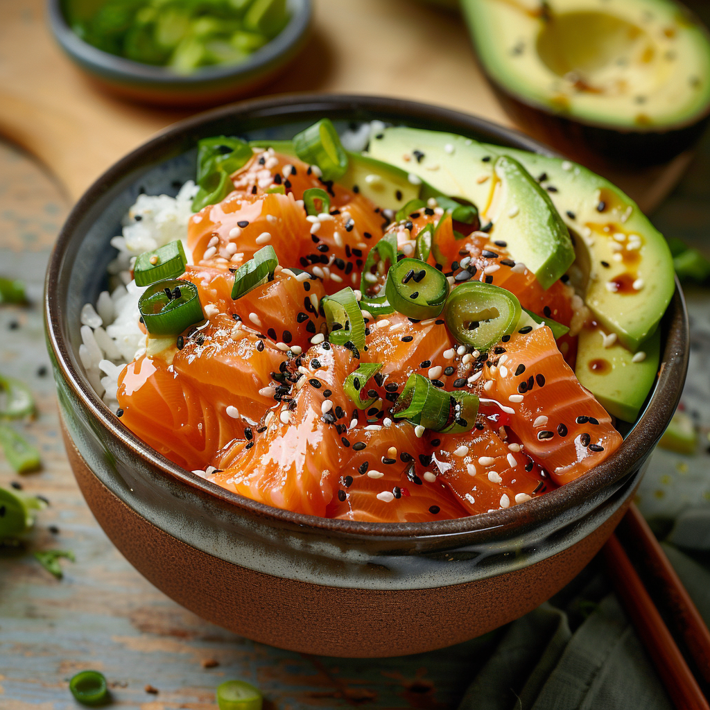 poke bowl recept zalm