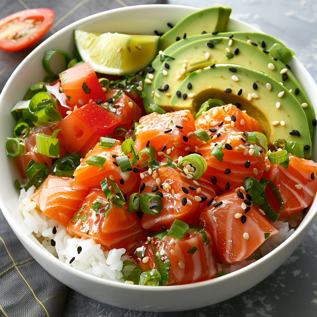 poke bowl recept zalm
