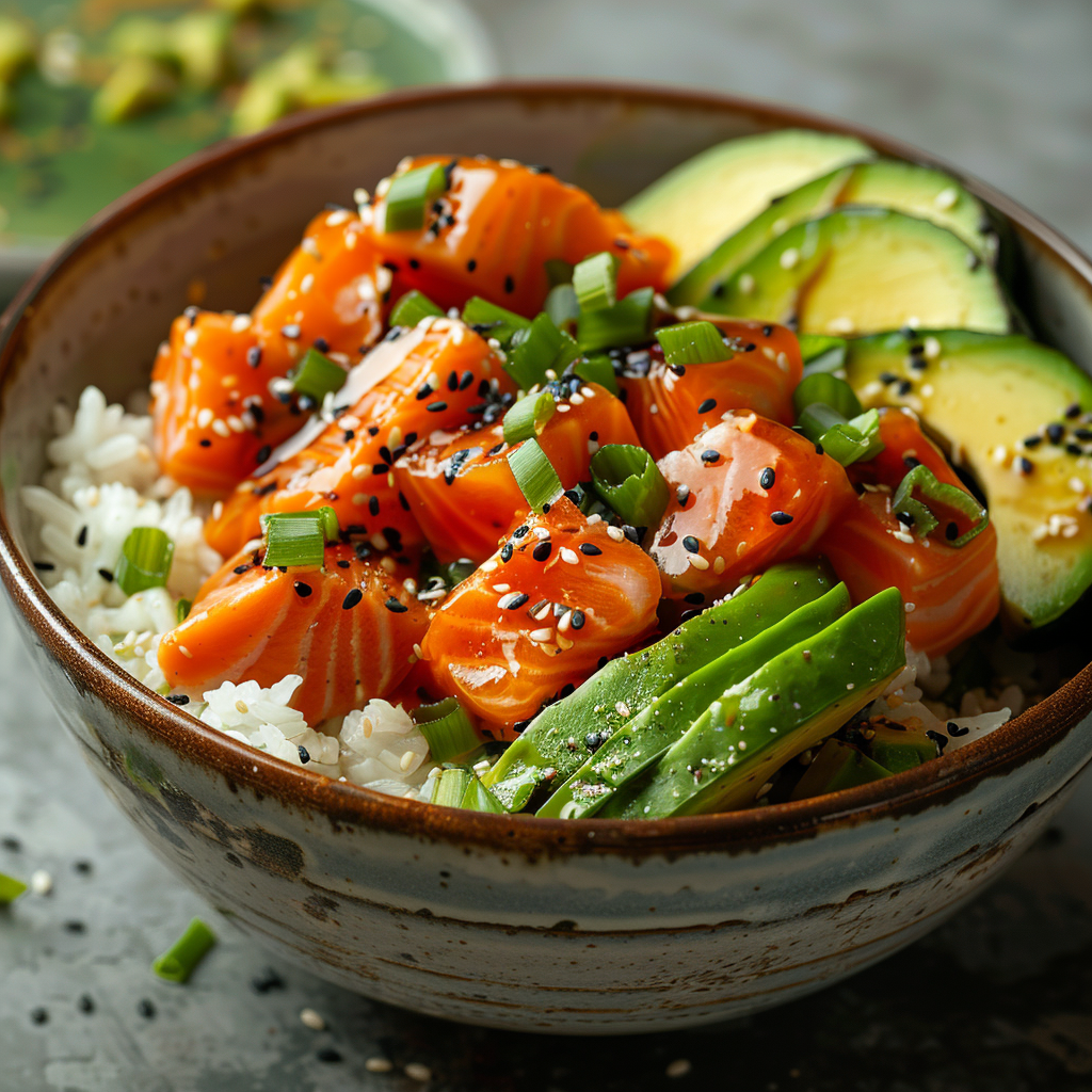 poke bowl recept zalm