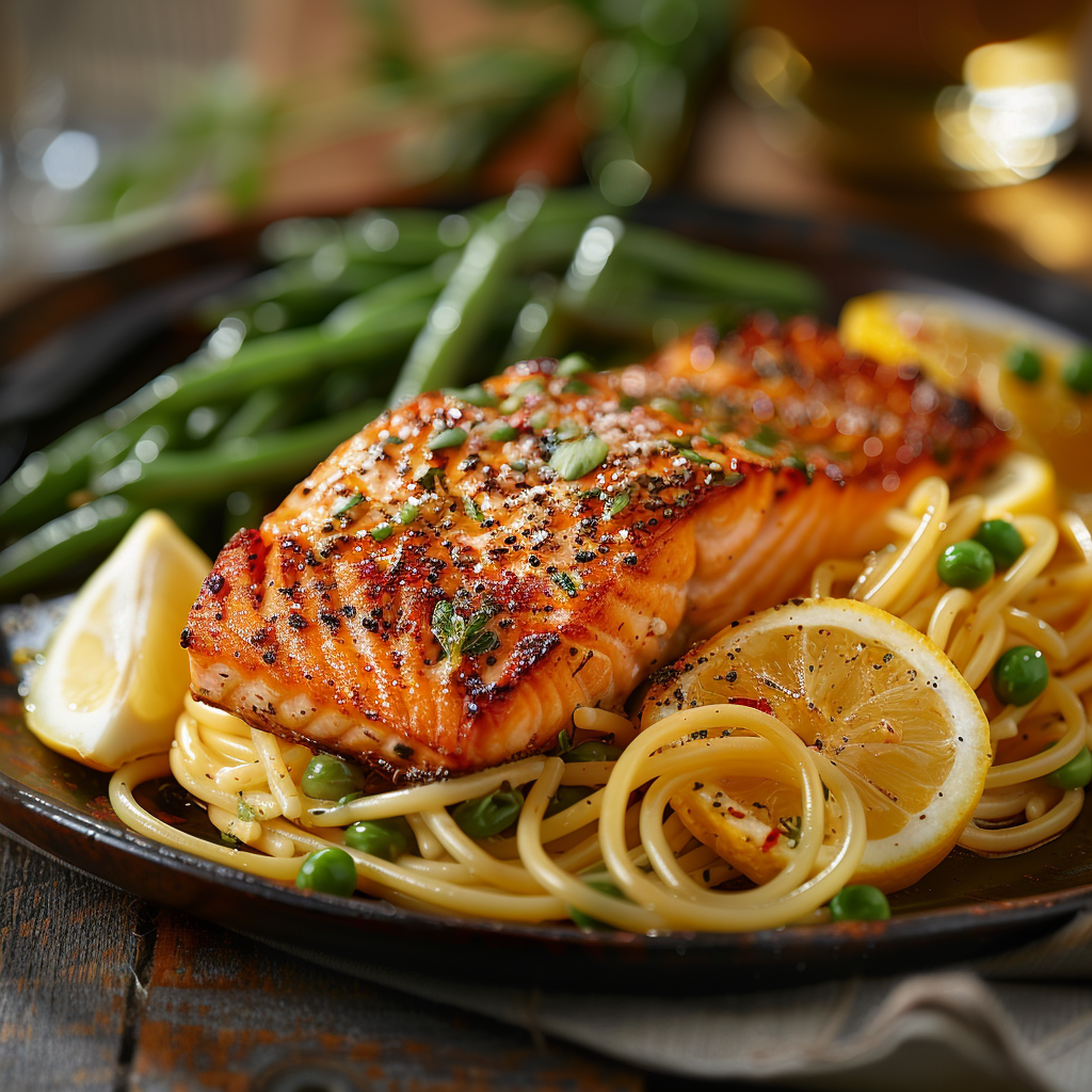 recept met pasta en zalm
