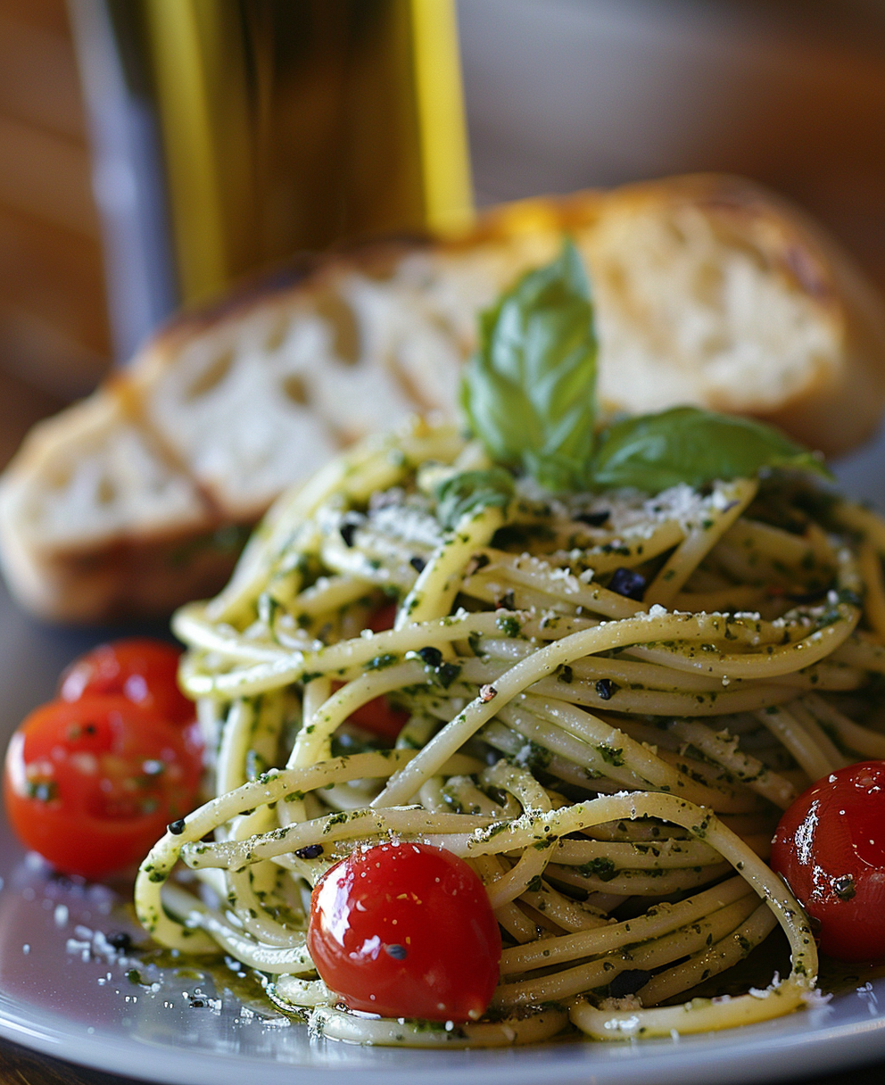 recept spaghetti pesto
