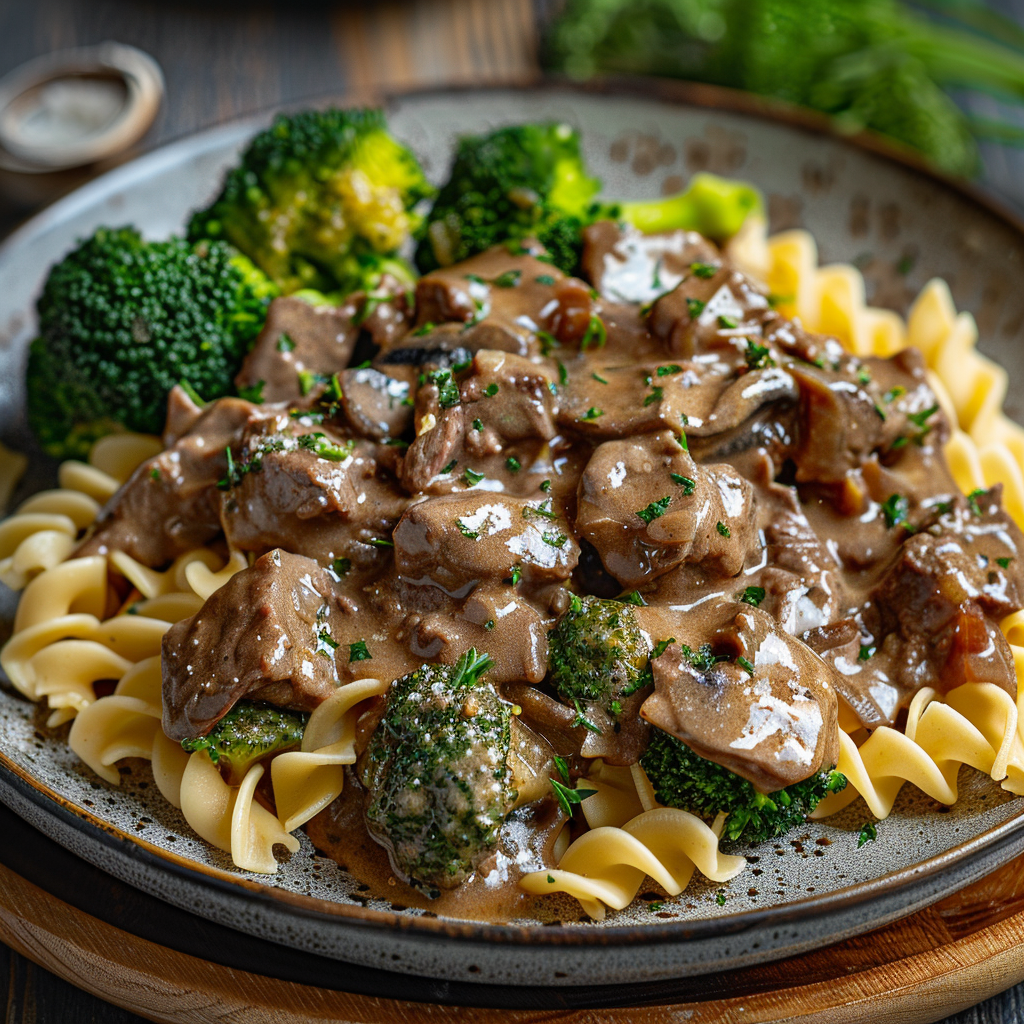 recept stroganoff