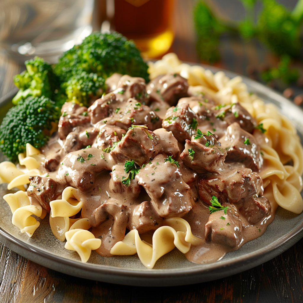 recept stroganoff