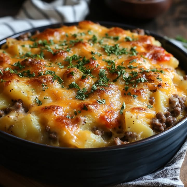 Aardappelgehaktgratinschotel