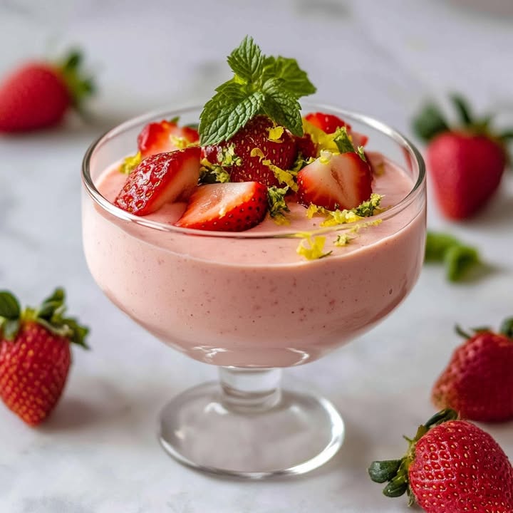 Aardbeien Citroen Mousse