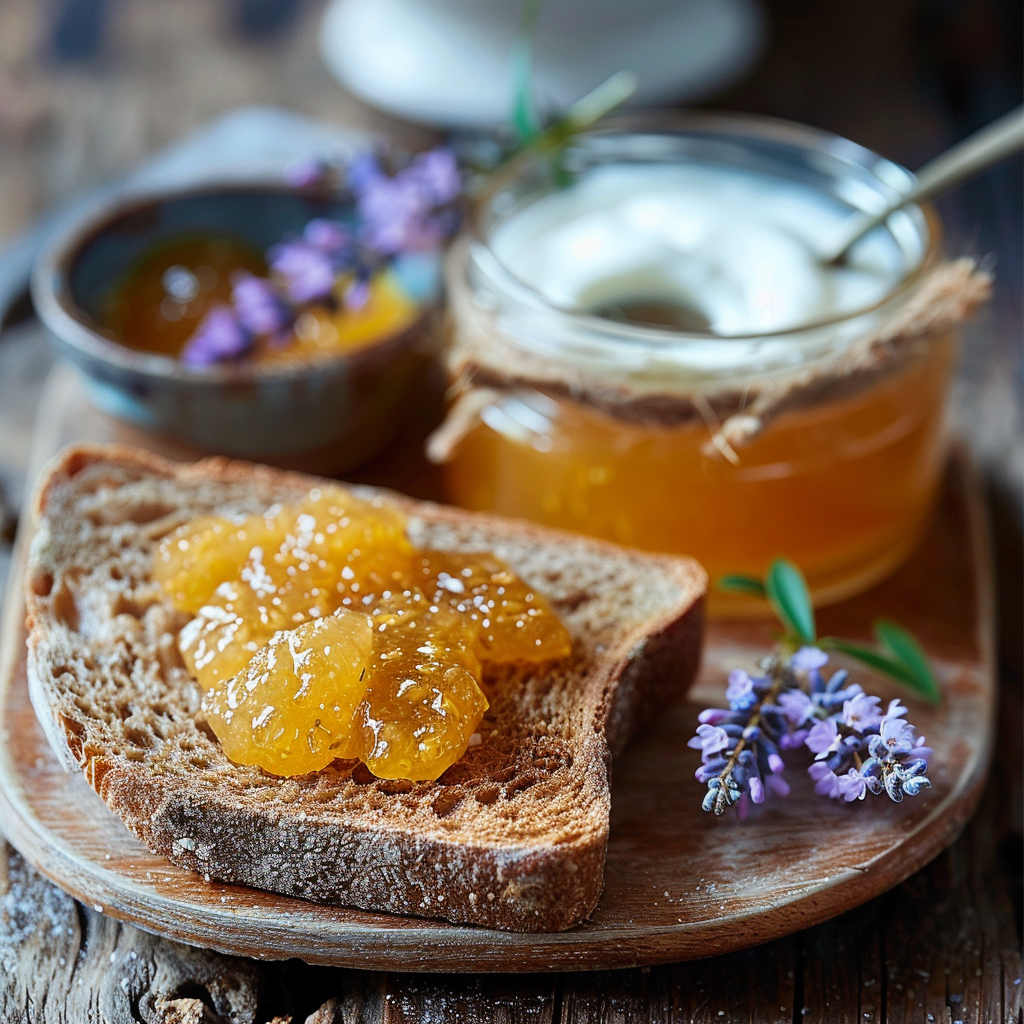 Abrikozenjam zonder suiker met lavendel