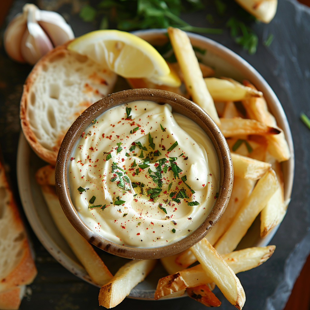 Aioli met knoflook en citroen