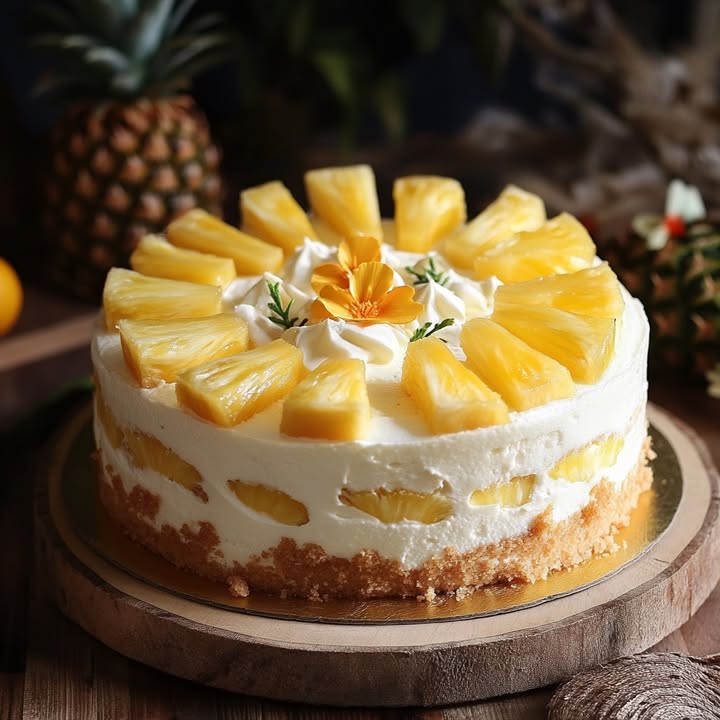 Ananastaart met Crème