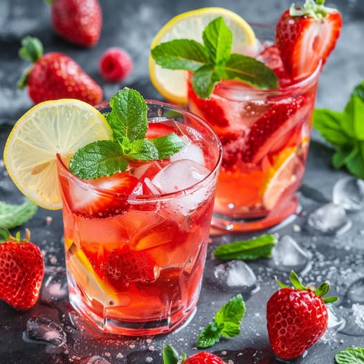 Aromatische Aardbeienwater