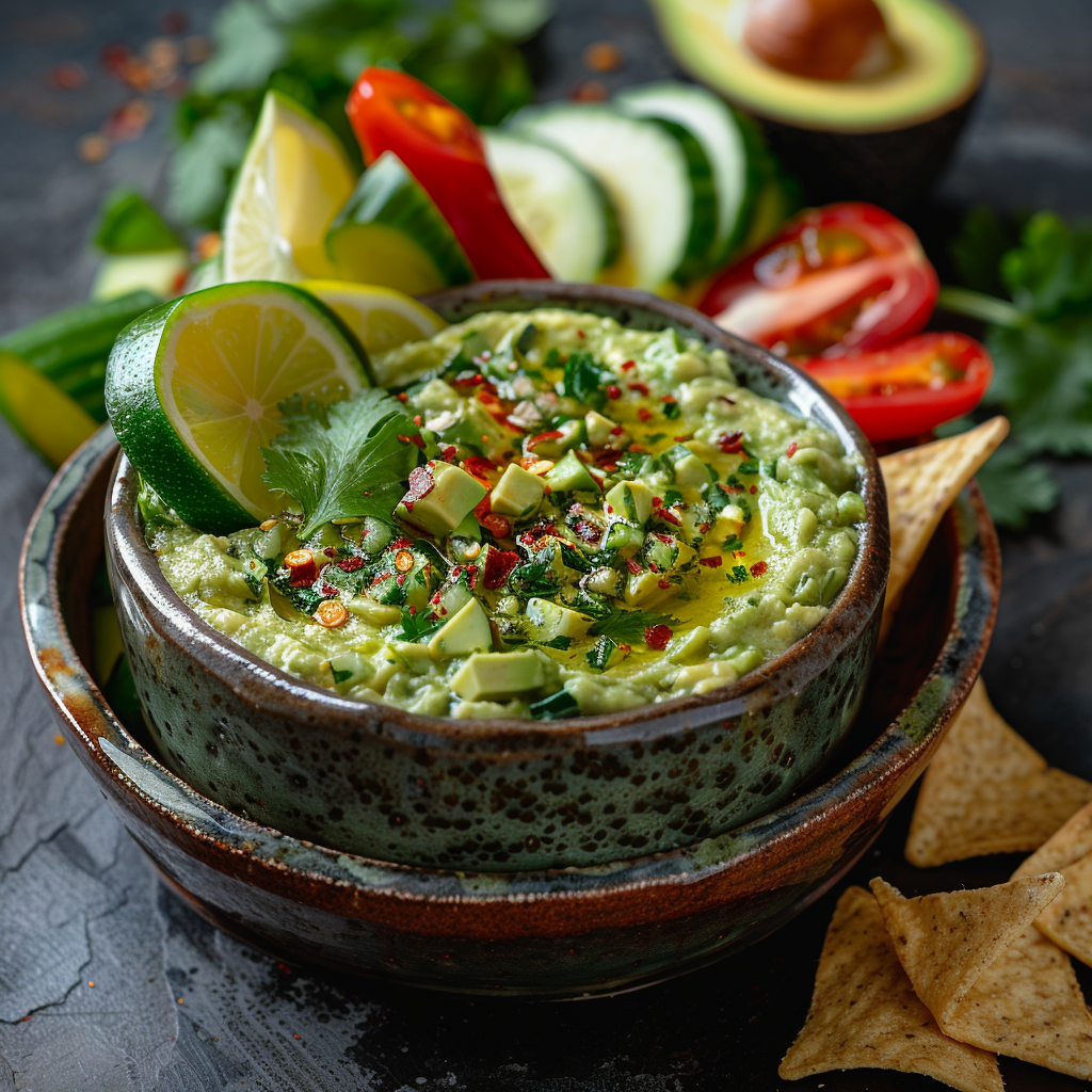 Avocado-limoendip met koriander