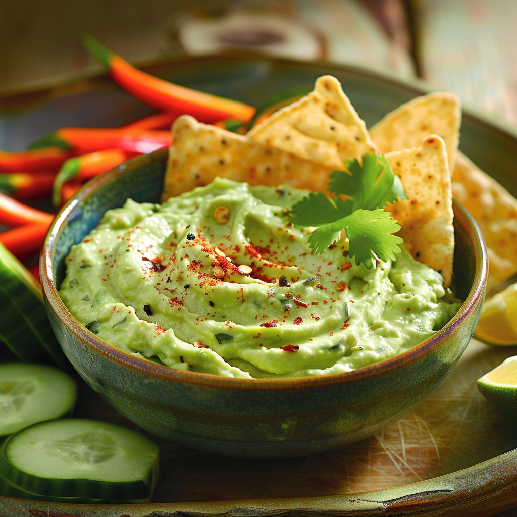 Avocado-limoendip met koriander