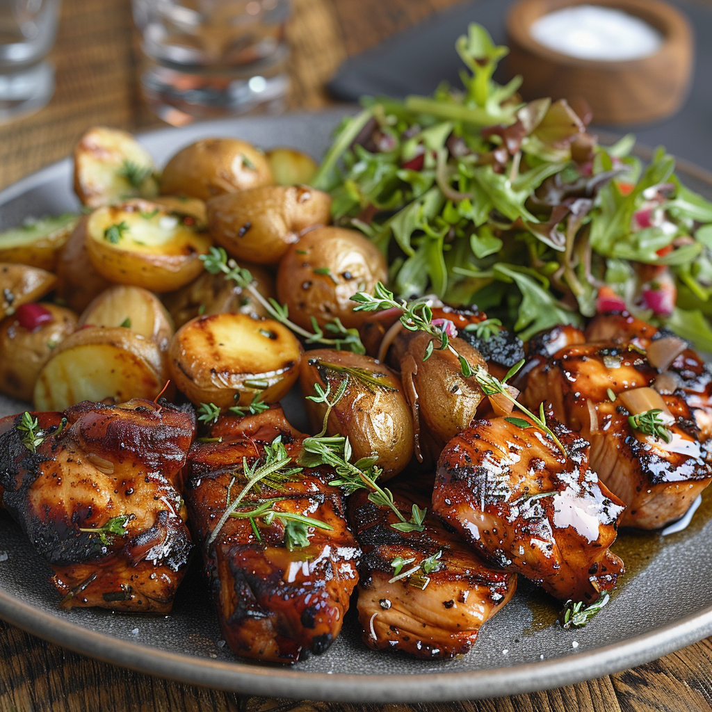 BBQ-spitsvarken met knoflook en tijm