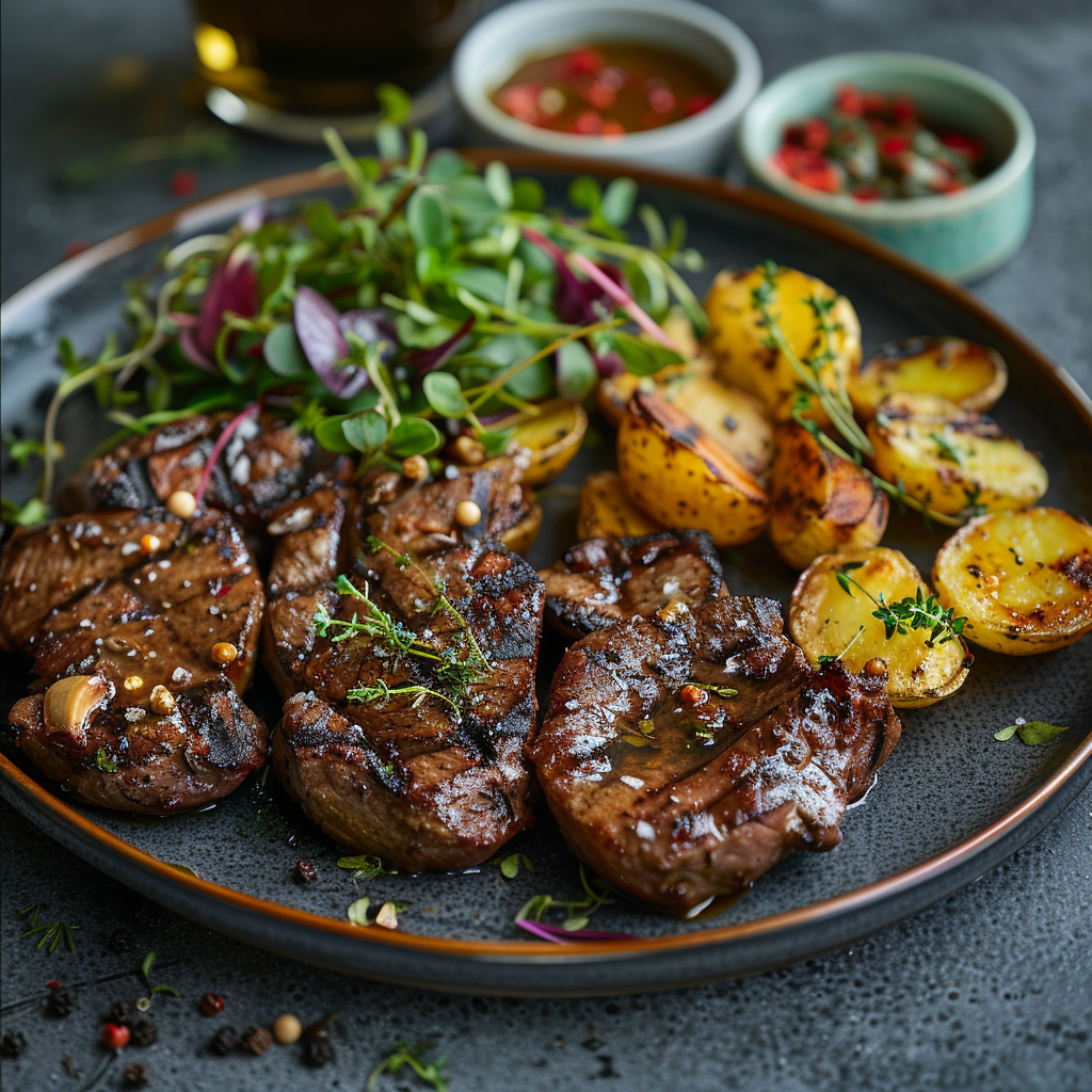 BBQ-spitsvarken met knoflook en tijm