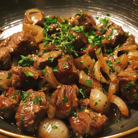 Biefstuk Uien Roerbak