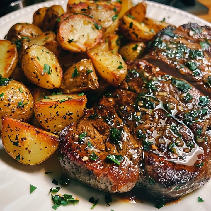 Biefstuk met aardappelen