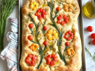 Bloemrijke Focaccia Recept: Simpel & Heerlijk
