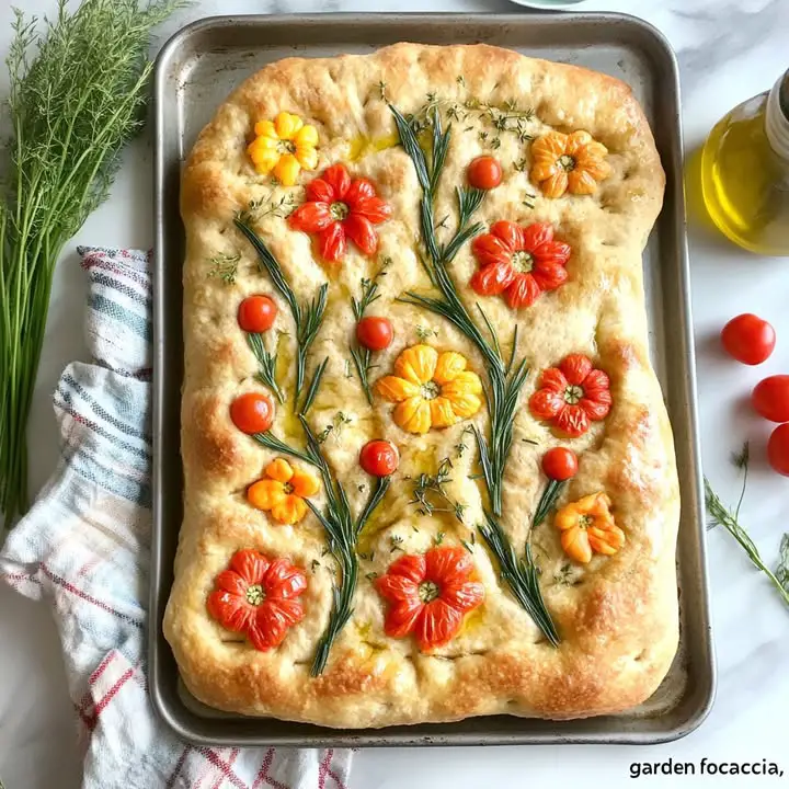 Bloemrijke Focaccia Recept