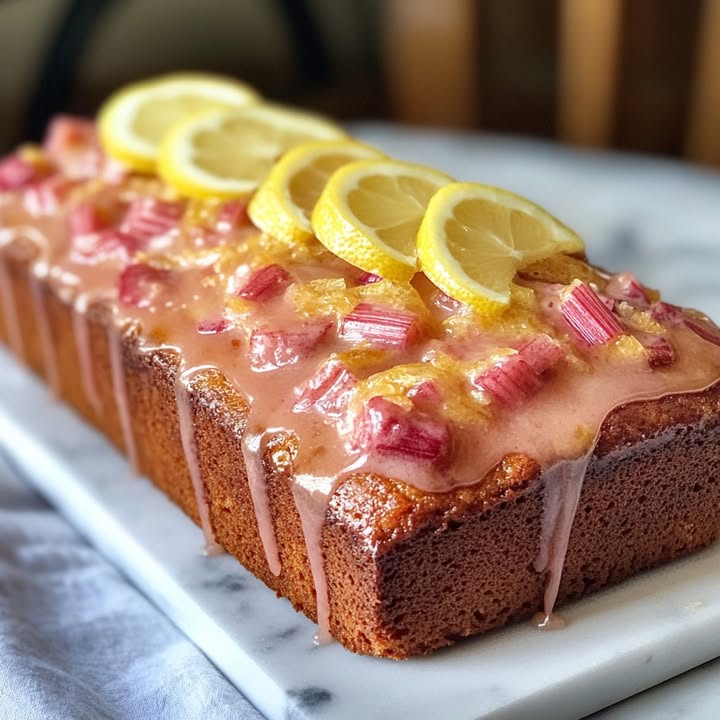 Citroen-Rhubarbertaart Glazuur