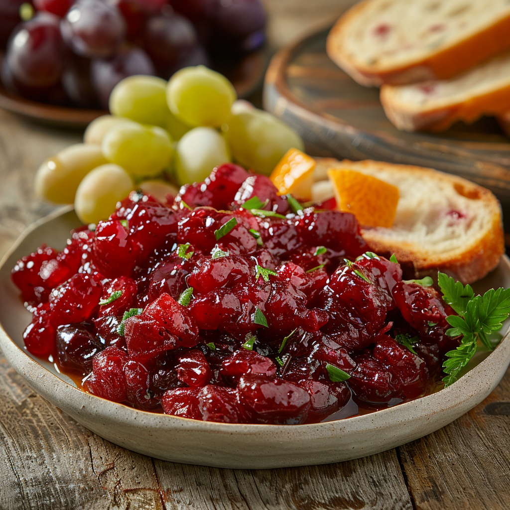 Cranberry-stroop met sinaasappel en gember