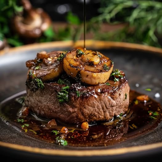 Filet Mignon Champignons Sauce