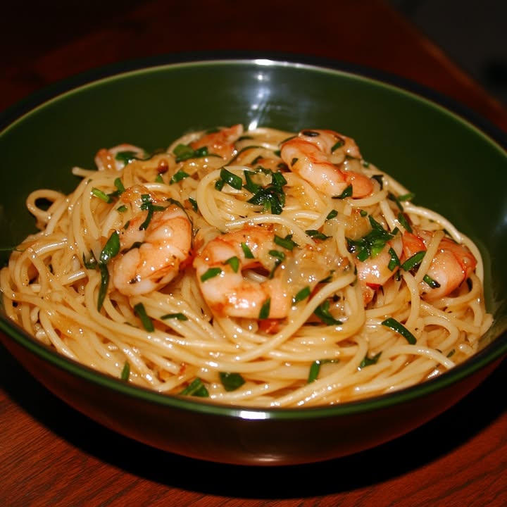 Garnalen Spaghetti Ail