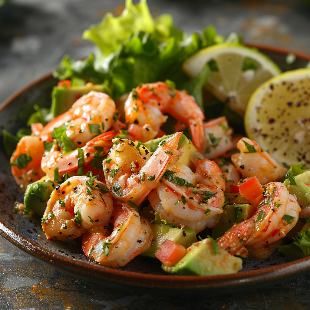 Garnalencocktail met avocado en limoendressing