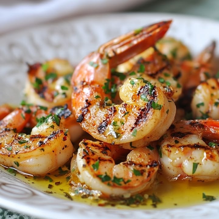 Gegrilde Garnalen Boter Knoflook