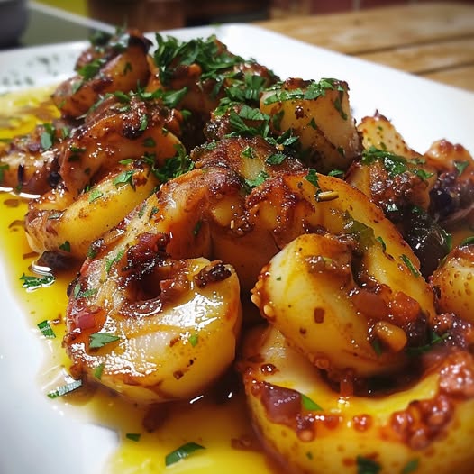 Gegrilde Octopus Met Kruiden