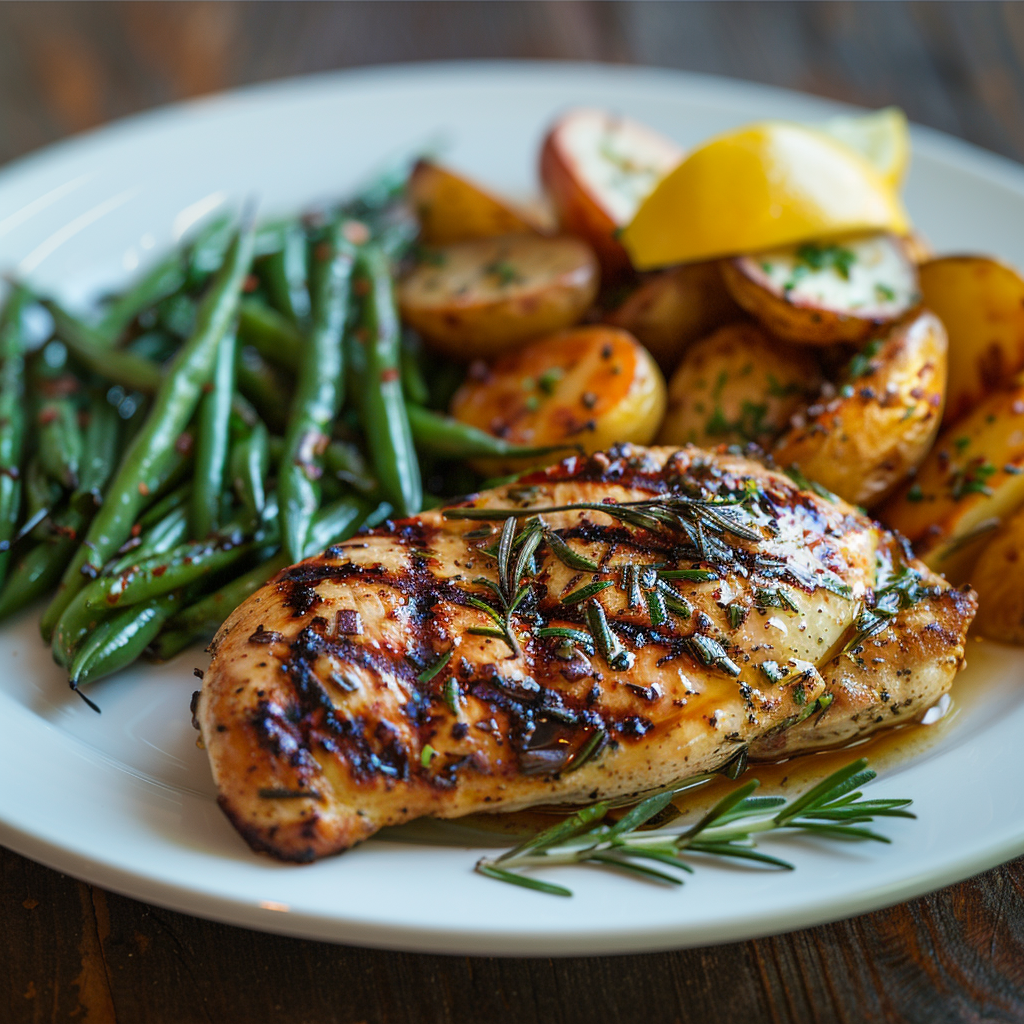 Gegrilde kipfilet met rozemarijn en citroen