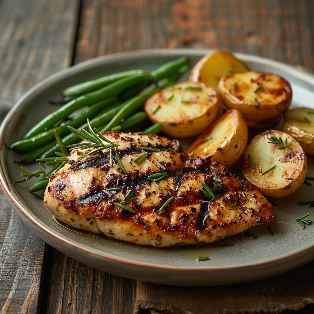 Gegrilde kipfilet met rozemarijn en citroen