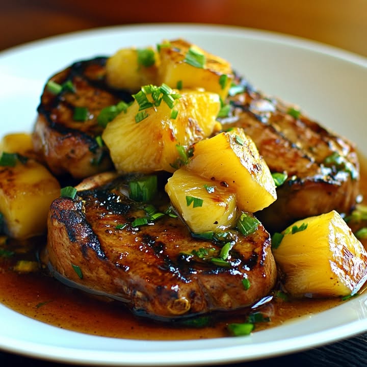 Gekruide Varkenskoteletten Ananas