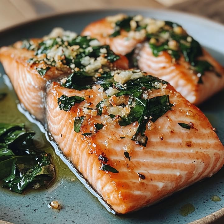 Geroosterde Zalm Spinazie