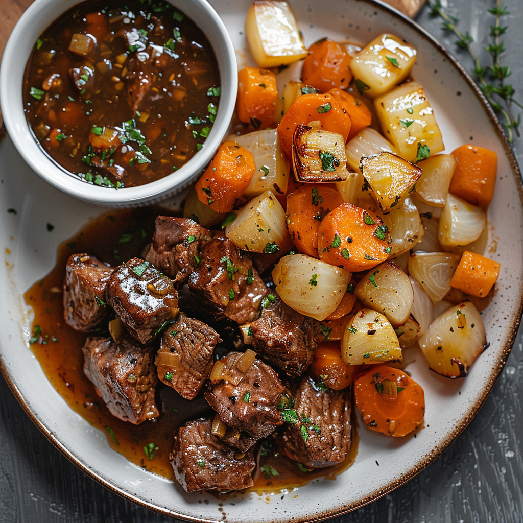 Hutspot stamppot met wortel, ui en rundvlees