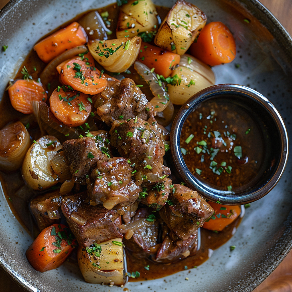 Hutspot stamppot met wortel, ui en rundvlees