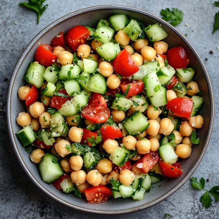 Kikkererwtensalade met groenten