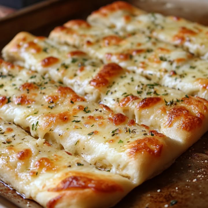 Knoflookkaasbroodsticks