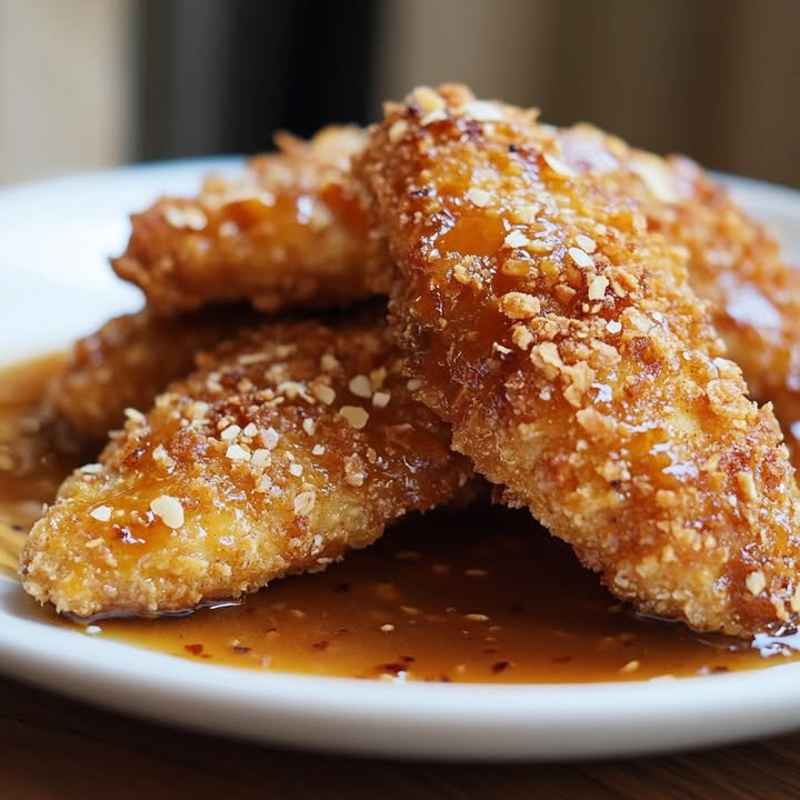 Krokante Kip Aiguillettes Mielmoutarde