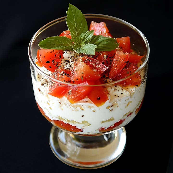 Kruidenkaas Tomaat Verrine