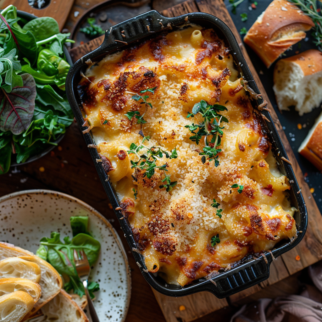 Mac & cheese uit de oven met krokante topping