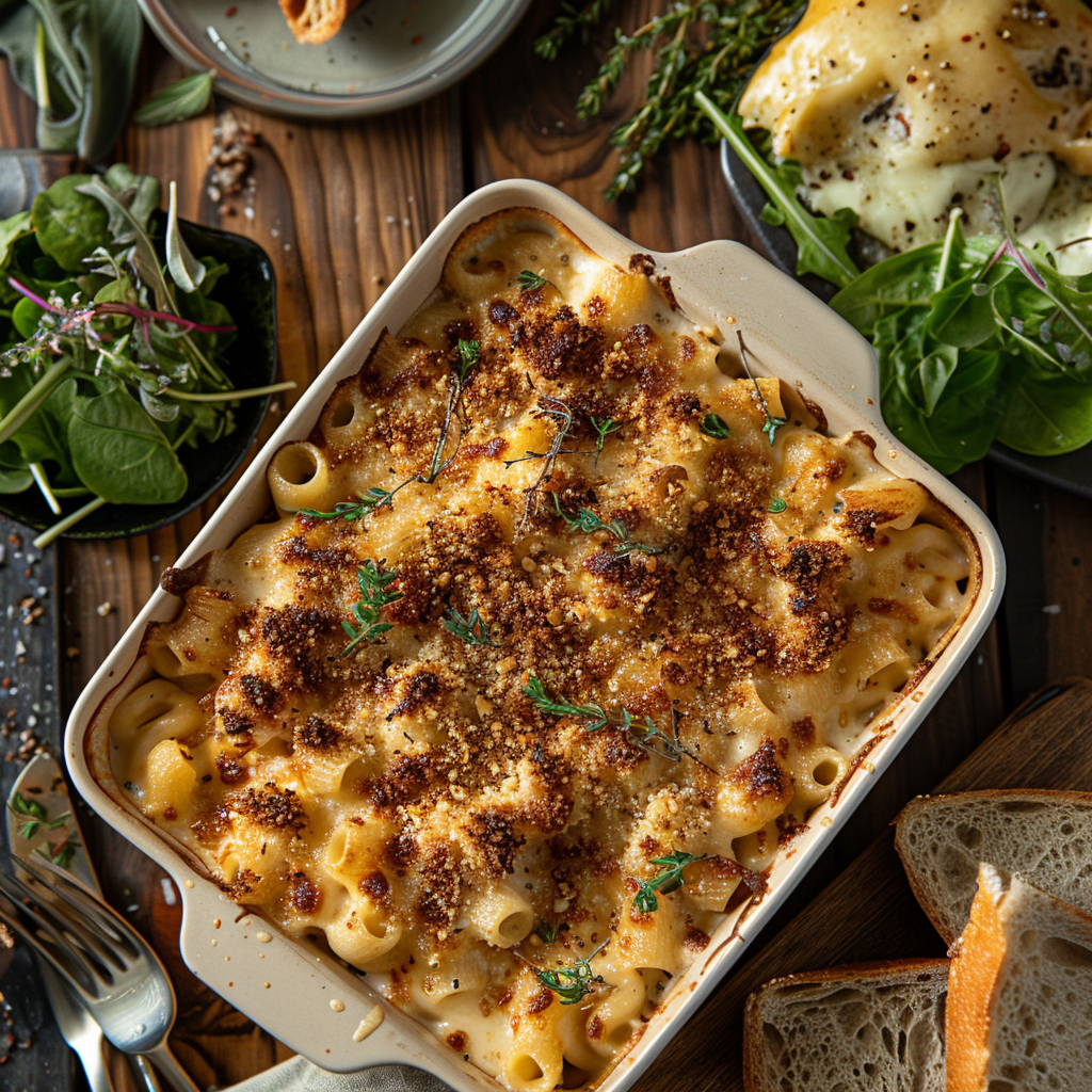Mac & cheese uit de oven met krokante topping