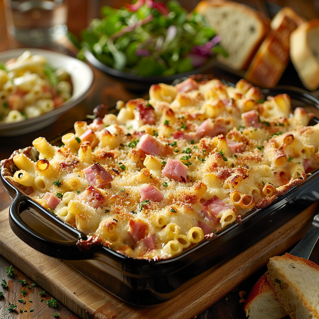 Macaroni ovenschotel met ham en kaas