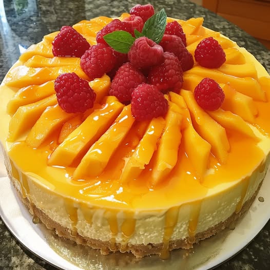 Mangocheesecake Framboosdessert Zonderoven