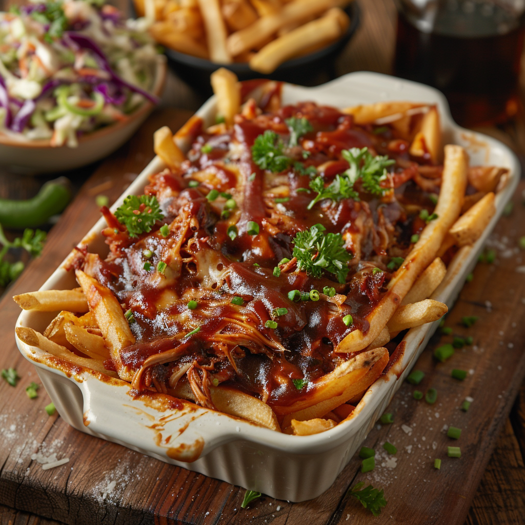 Ovenschotel met pulled pork en BBQ-saus