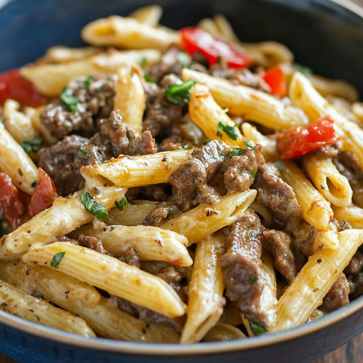 Pasta Philly Cheesesteak