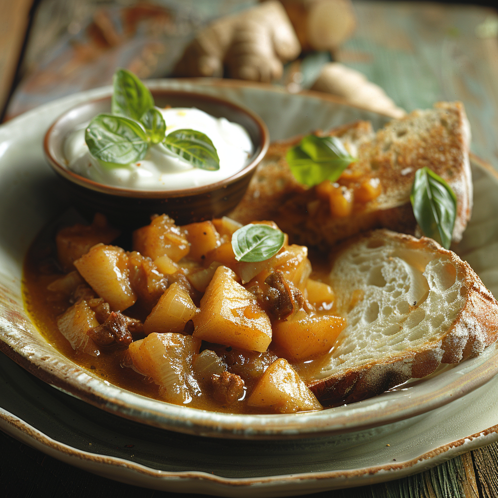 Peer-stroop met gember en limoen