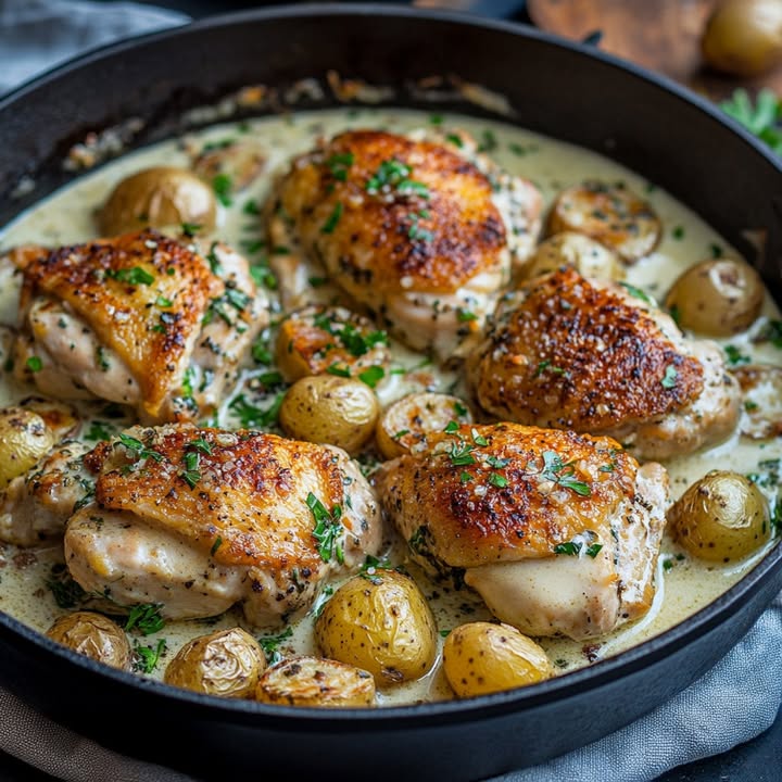 Romige Kip Aardappelen