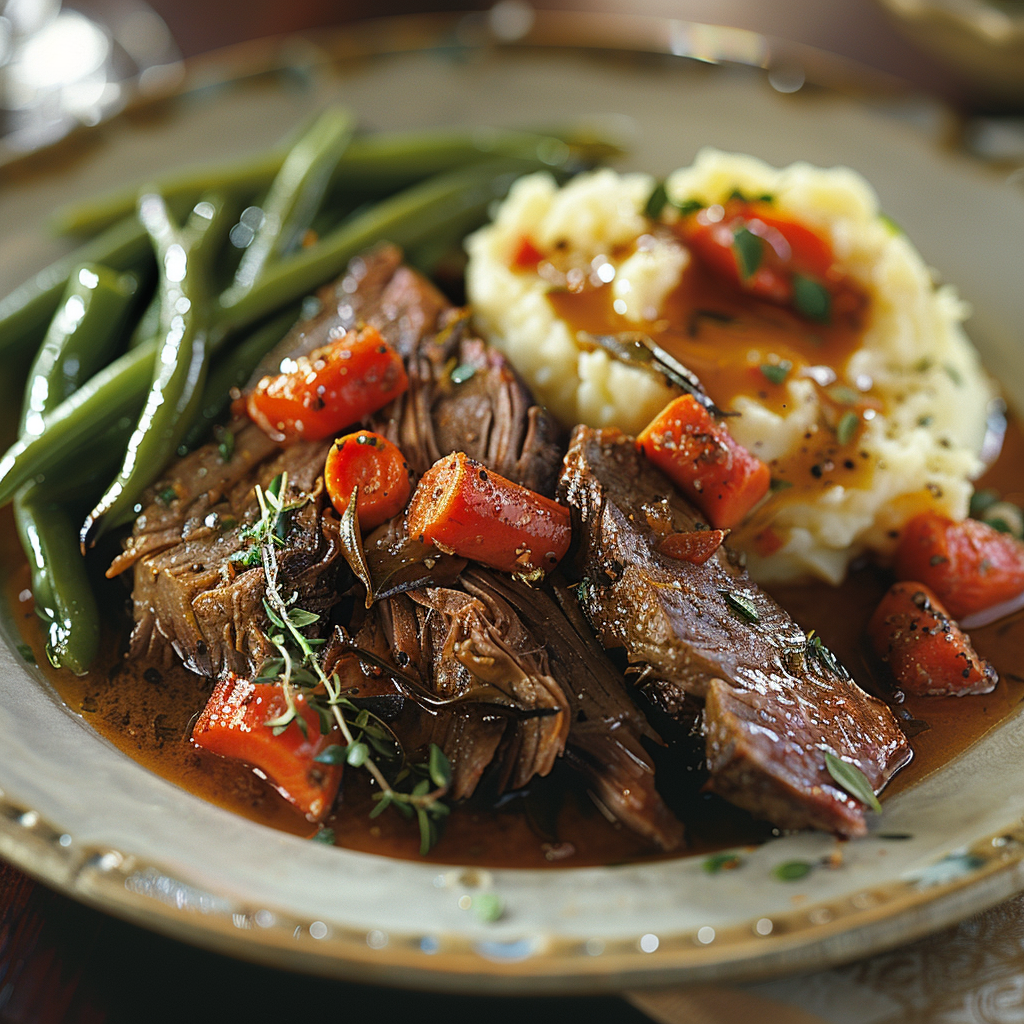 Rundersukade gestoofd met wortel en laurier