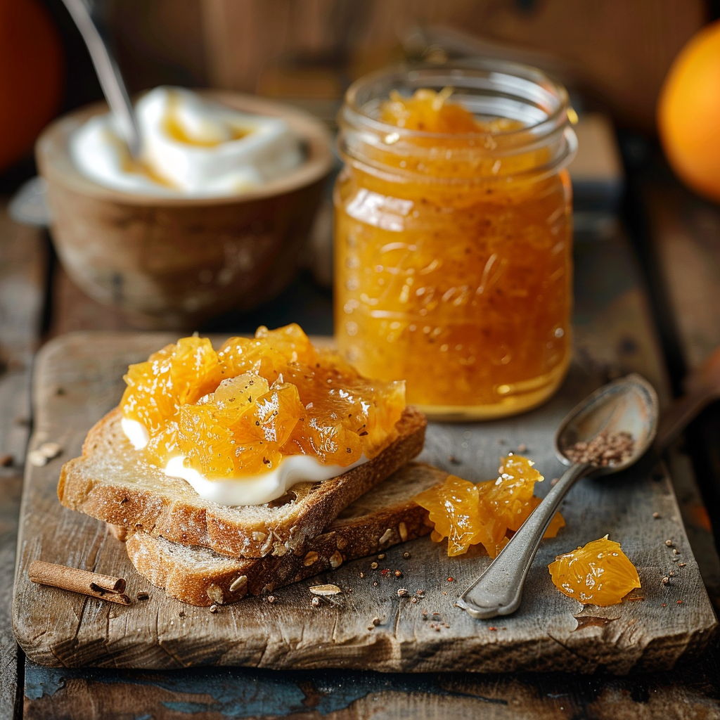 Sinaasappel-marmelade met gember en kaneel