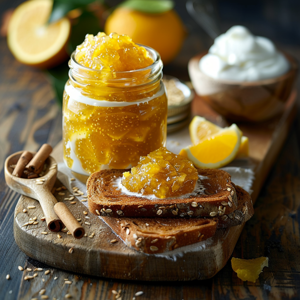 Sinaasappel-marmelade met gember en kaneel